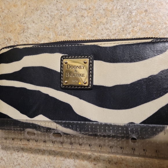 Dooney & Bourke Zebra Print Wallet and Pouch - Picture 3 of 7